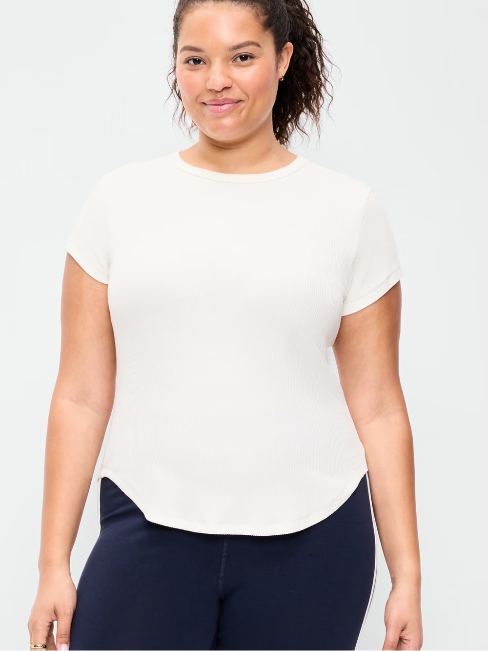 Old Navy Active Black Ribbed Ultralite Go-Dry T-Shirt – XL